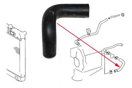 Mercedes 280GE Heater Hose ENGINE > HEATER VALVE.