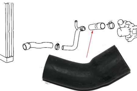 Mercedes 280GE Radiator Hose ELBOW.