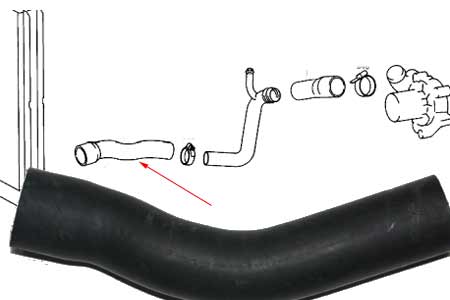 Mercedes 280GE Radiator Hose LOWER.