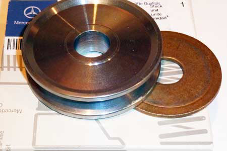 Original Mercedes-Benz replacement alternator pulley.