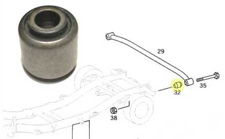 Mercedes W460 Panhard Rod Bushing.