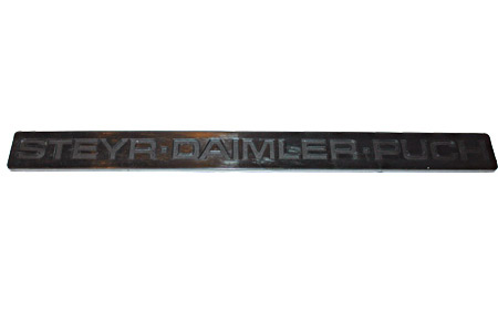 Mercedes G-Class Rear Door Badge Steyr-Daymler-Puch  Black.
