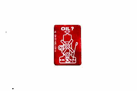 Mercedes G-Class Check Oil Sticker.